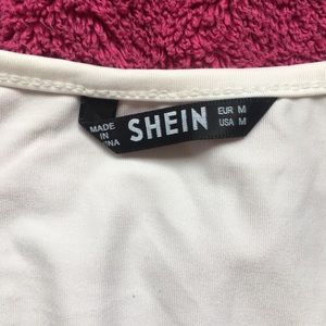 White v-cut crop top